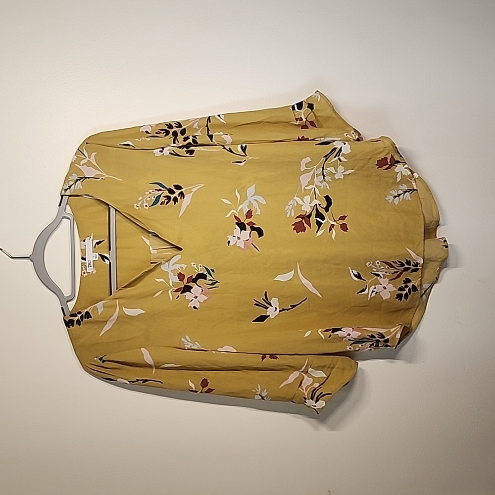 Floral Mustard Yellow Woman's Top